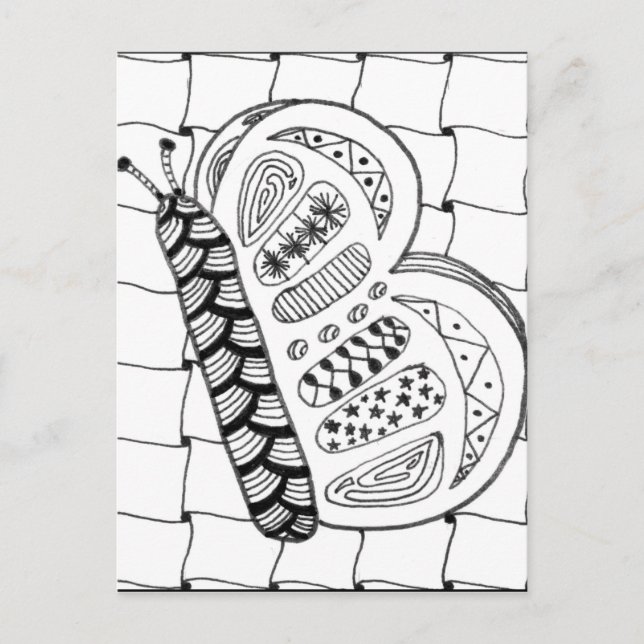 Vykort för fjäril (Framsida)