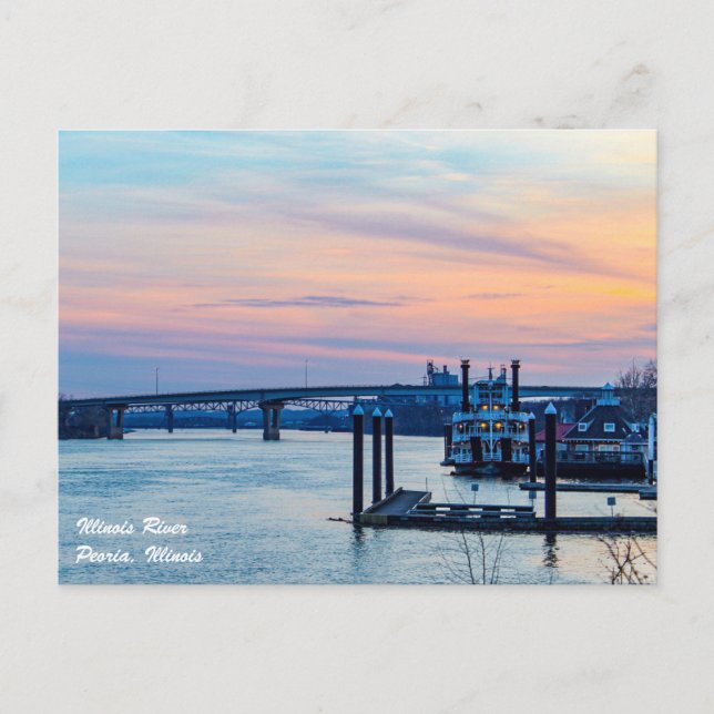 vykort för floden Illinois (Framsida)