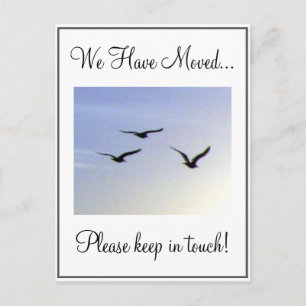 Vykort för flygfågeladressändring