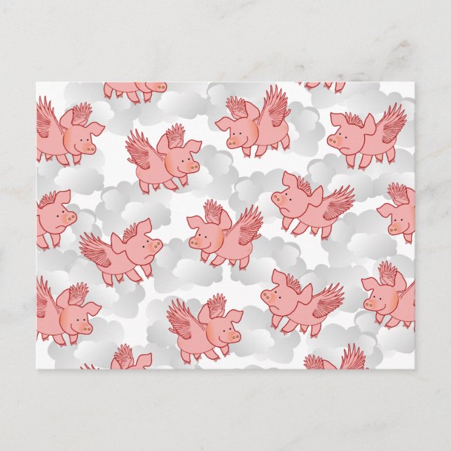 vykort för flytande Grisar (Framsida)