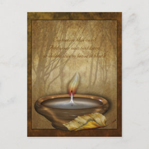 Vykort för Forest Candle-Anpassade