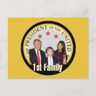 vykort för första familjen för TRUMP