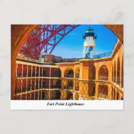 vykort för fort Point-fyr