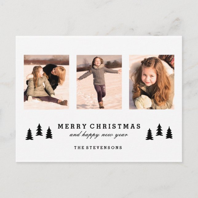 VYKORT FÖR FOTO FÖR JULAFTONTRÄDGOD JUL (Framsida)