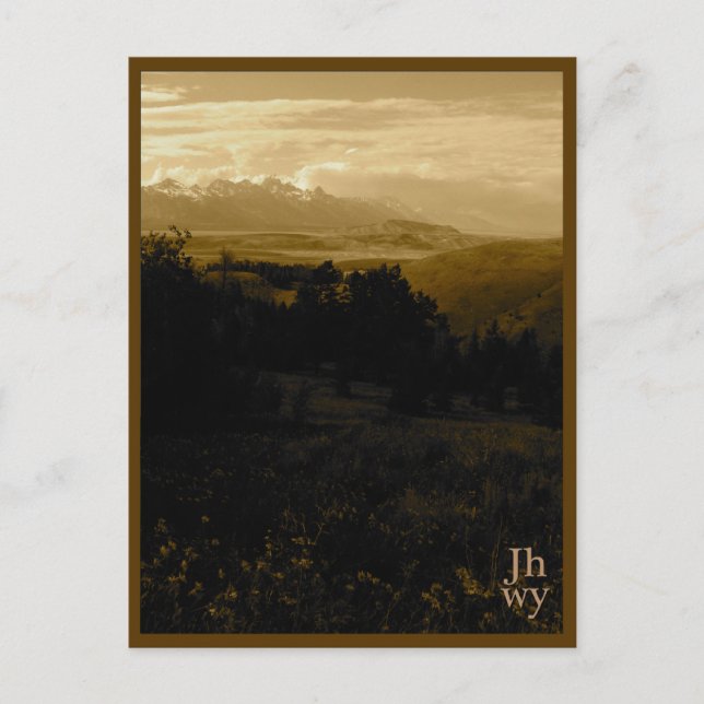 vykort för fotoserie i Jackson Hål (Framsida)