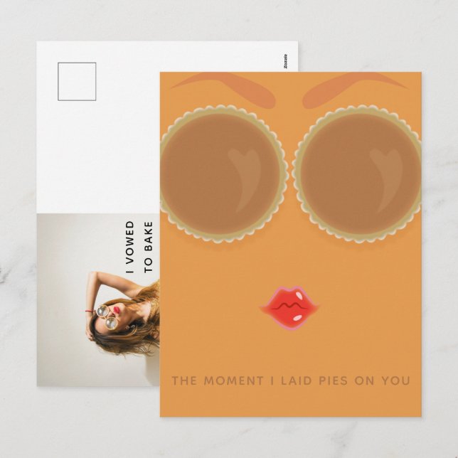 vykort för fotoThanksgiving i paj Öga (Fram/baksida)