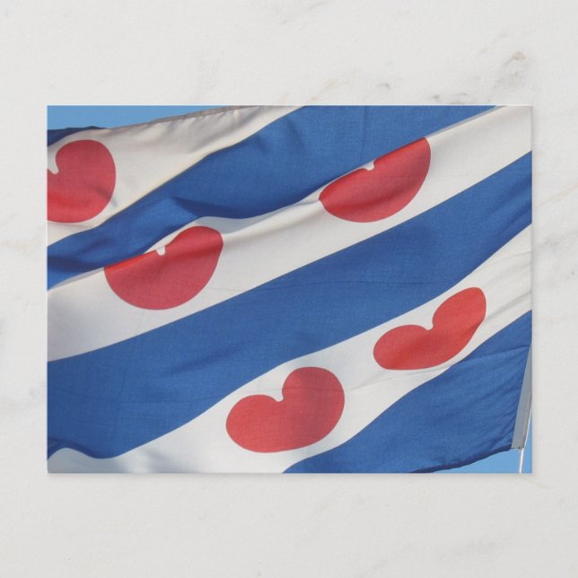 Vykort för Frisianflagga (Fryslan) (Framsida)