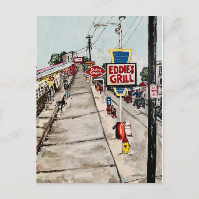 vykort för "gata i Genève-på-Sjö" (Framsida)