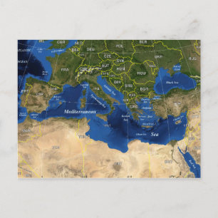 vykort för geografi karta