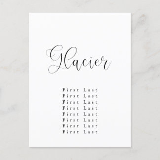 vykort för glaciärsätesdiagram