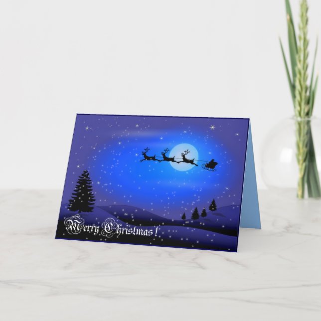 vykort för god jul julnatten himmel (Framsida)