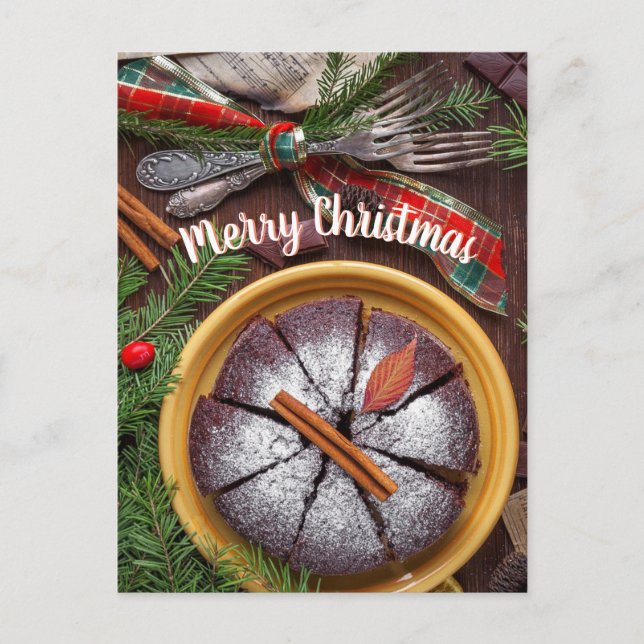 vykort för god jul X-mas bord (Framsida)