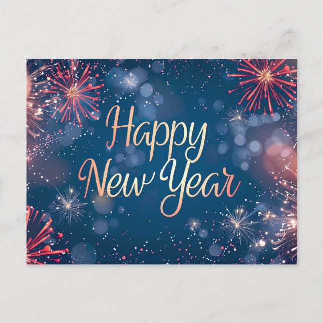 vykort för gott nytt år Helgdag (Framsida)