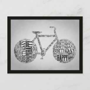 vykort för grattis på födelsedagen-cykeltyp