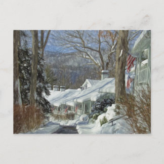 vykort för Greenbrier Winter Scene