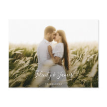 Vykort för grönt Leafy Blommigt Bröllop OSA