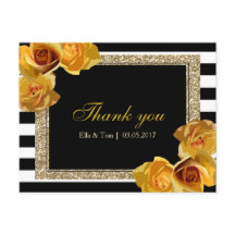 Vykort för gultens Blommigt Tack