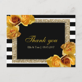 Vykort för gultens Blommigt Tack