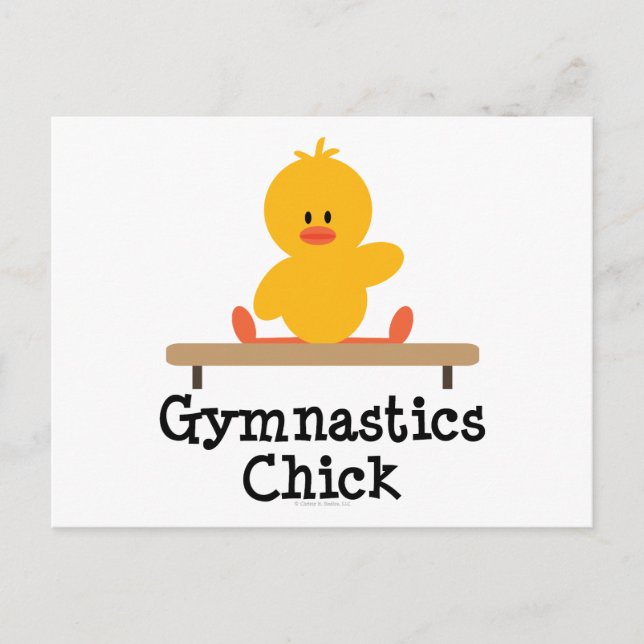 Vykort för Gymnastics Chick (Framsida)