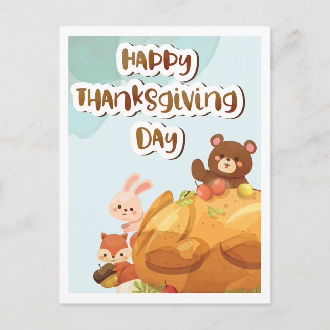vykort för happy thanksgiving (Framsida)