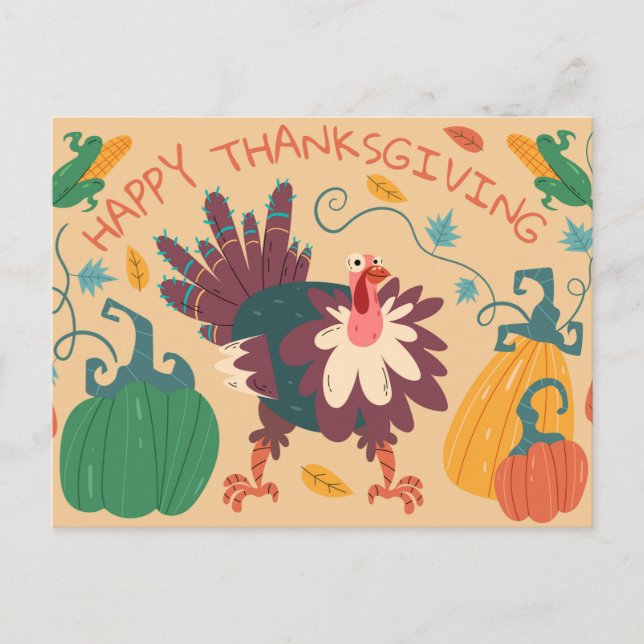 vykort för happy thanksgiving (Framsida)