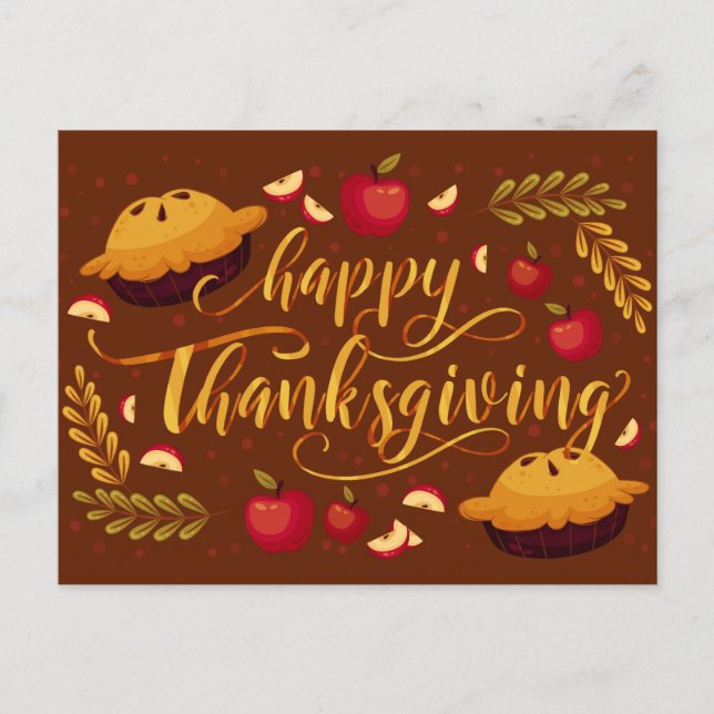 vykort för happy thanksgiving (Framsida)