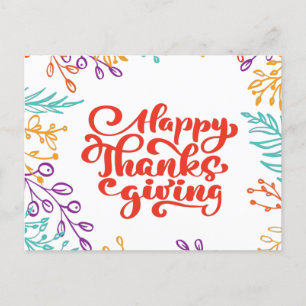 vykort för happy thanksgiving Helgdag