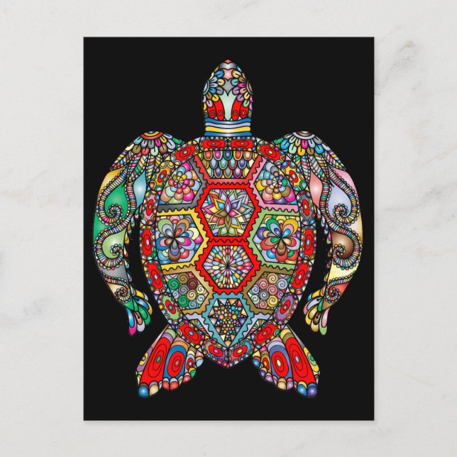 vykort för havssköldpaddor (Framsida)