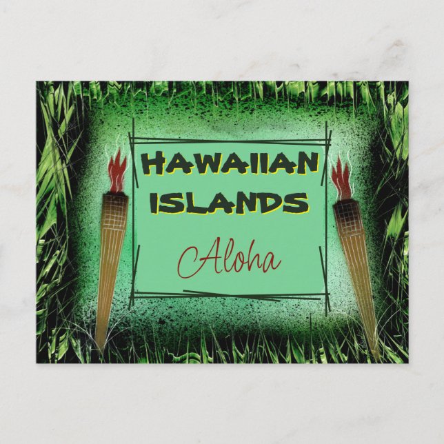 vykort för Hawaiianska öarna (Framsida)