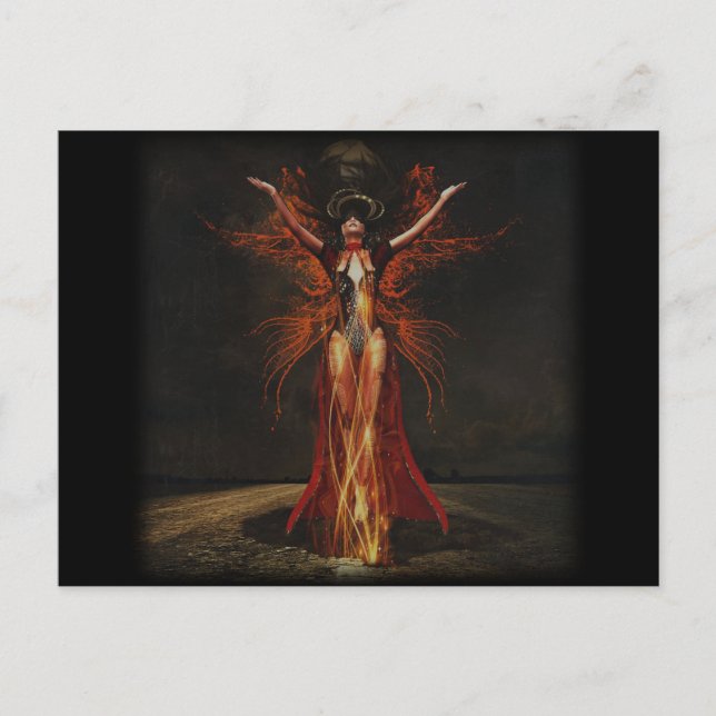 vykort för häxkvinna (Framsida)