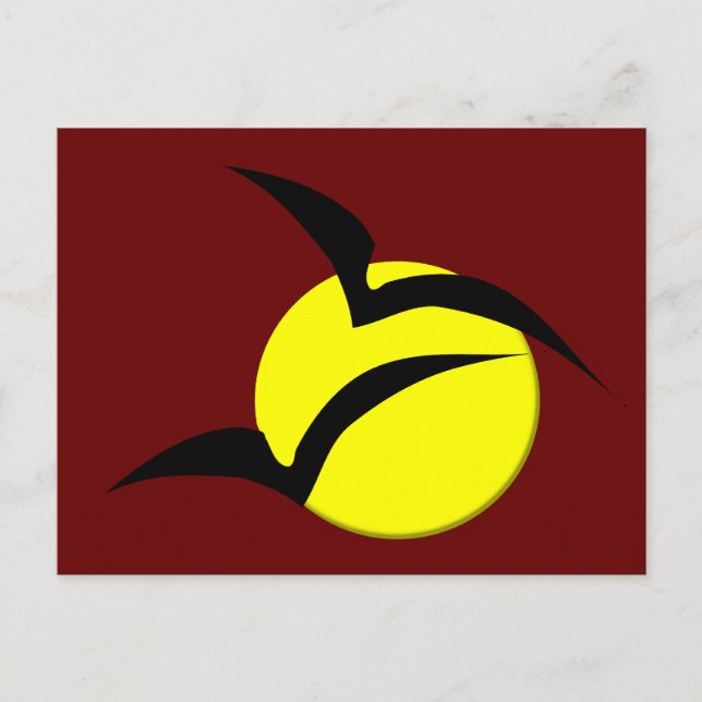 Vykort för hela månen och Fladdermöss (Framsida)