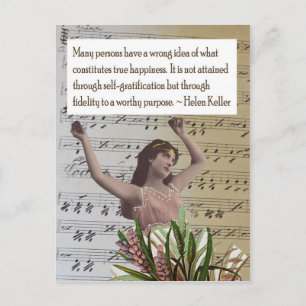 Vykort för Helen Keller citationsteckenCollage