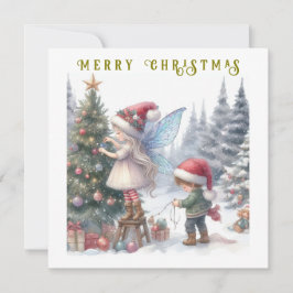 Vykort för Helgdag av Älvor i julafton