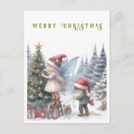 Vykort för Helgdag av Älvor i julafton