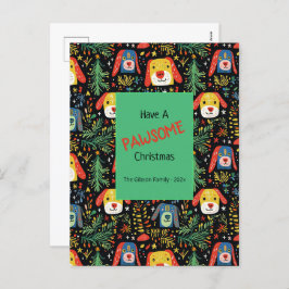 Vykort för Helgdag i julafton Hundar