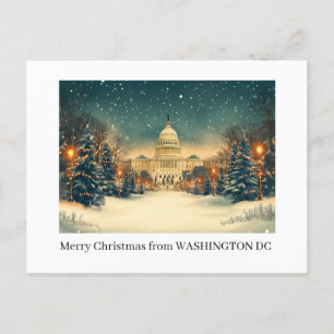 vykort för Helgdag i Washington DC God jul