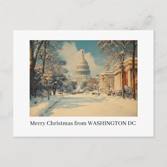 vykort för Helgdag i Washington DC God jul (Framsida)