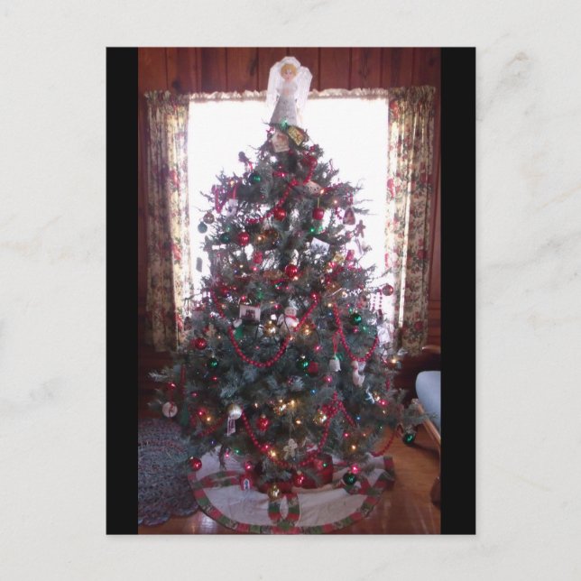 vykort för helgdag Julgran (Framsida)