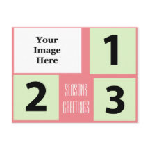 vykort för helgdag rosa hälsning