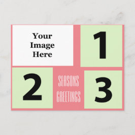 vykort för helgdag rosa hälsning