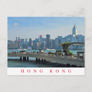 vykort för Hongkongs promenad och skyltvy