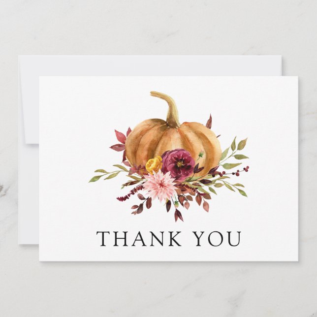 Vykort för höstpumpa Tack (Framsida)