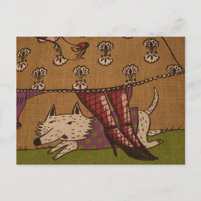 vykort för hund Illustration (Framsida)