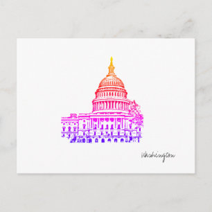 vykort för Huvudstad i Washington DC USA