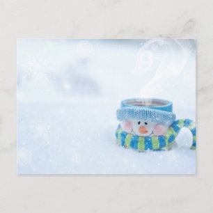 vykort för illustration av snögubbe