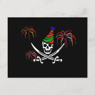 Vykort för inbjudan för party för piratBithday