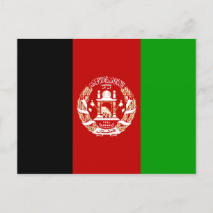 vykort för inbjudan till Afghanistan Flagga