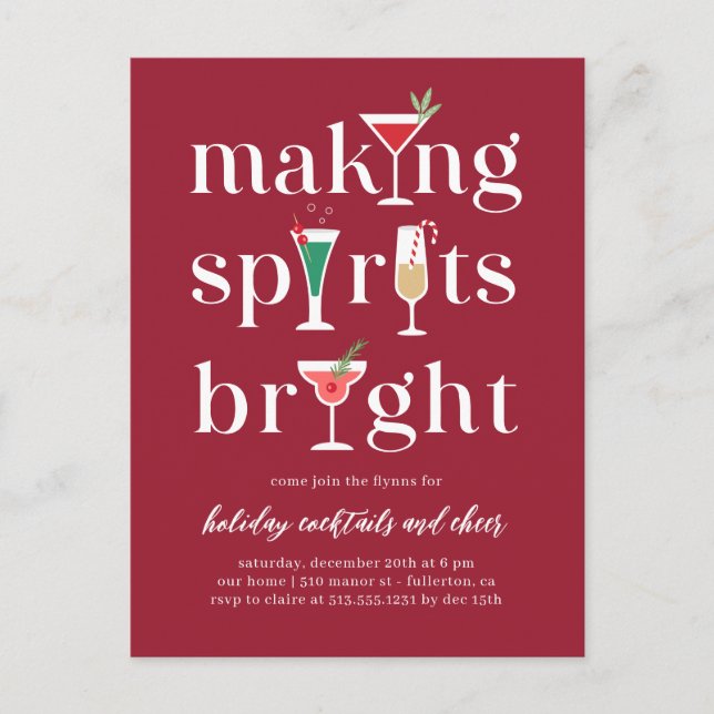 Vykort för inbjudan till Helgdag till julstämpling (Framsida)