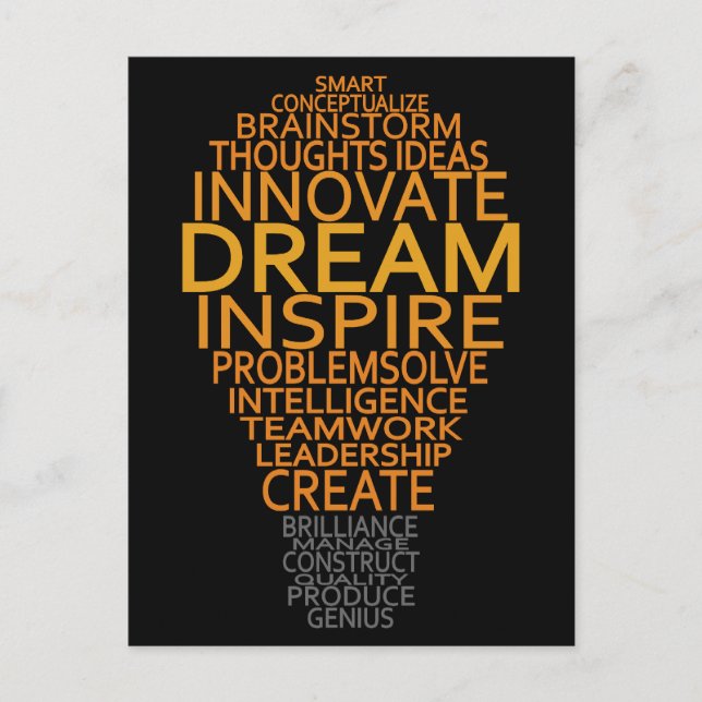 vykort för inspirationsljus-anpassningsbar (Framsida)