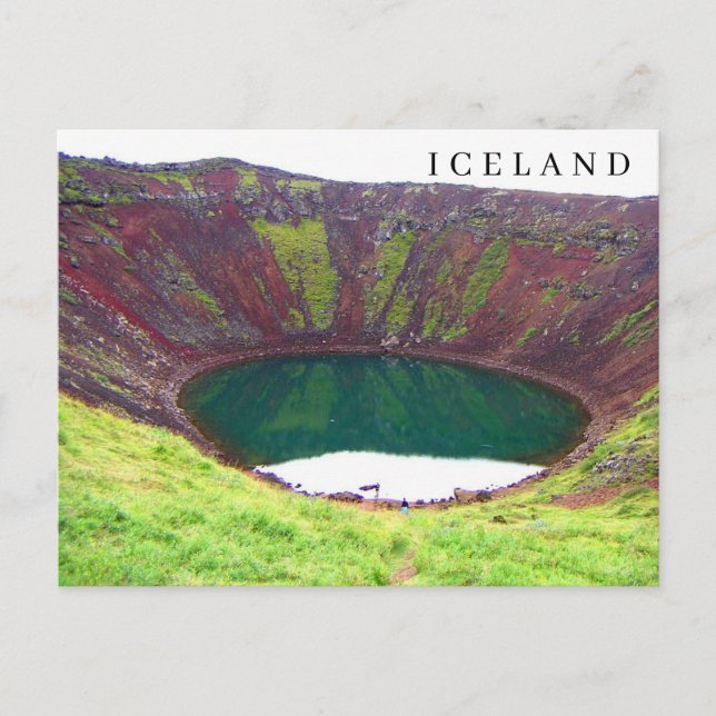 vykort för island Kerid Crater-vy (Framsida)